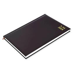 FIS Bonded Leather Diary 2024 (Arabic/English) Burgundy, A4 - FSDI40AEBW24BU