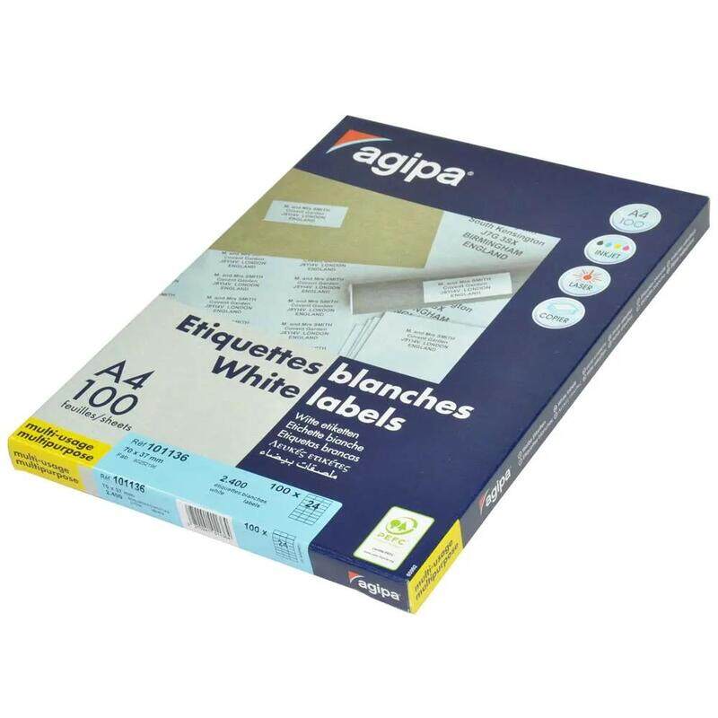

Generic Agipa 100-Sheet Multipurpose Label White - APLA101136