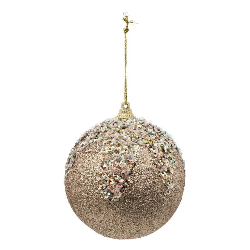 

Generic Christmas Atmosphera Plf Ball Deco Irid (8 cm, Champagn)