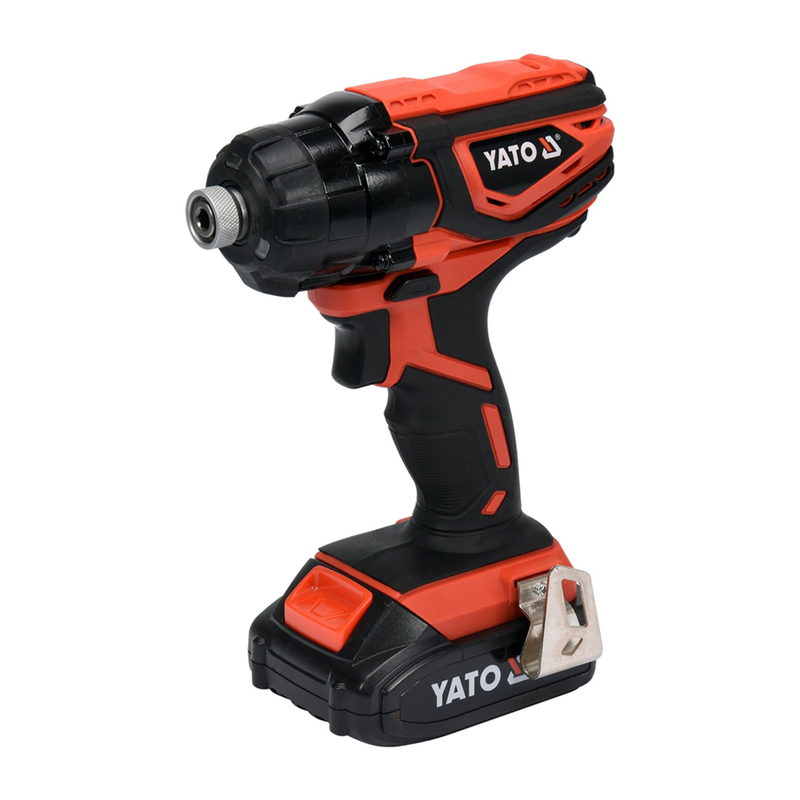 YATO Cordless Impact Screwdriver 18V w/1x2.0Ah Battery & Quick Charger Color Box YT-82800