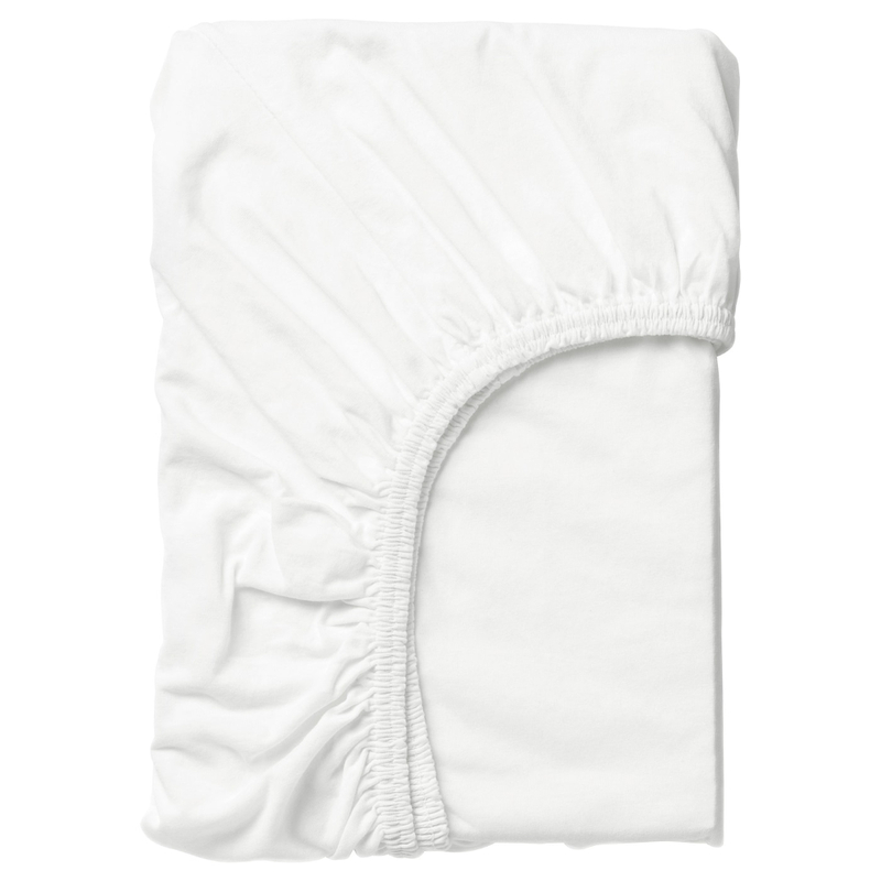 Fitted Sheet White 80X130cm