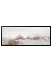 Picture with frame, sand dunes/black, 140x56 cm