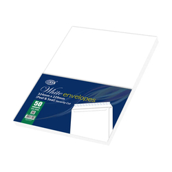 FIS White Envelopes Peel & Seal, Security Cut, Pack of 50 Pcs. C4 (324 X 229 mm), 100 GSM - FSWE1027PS50