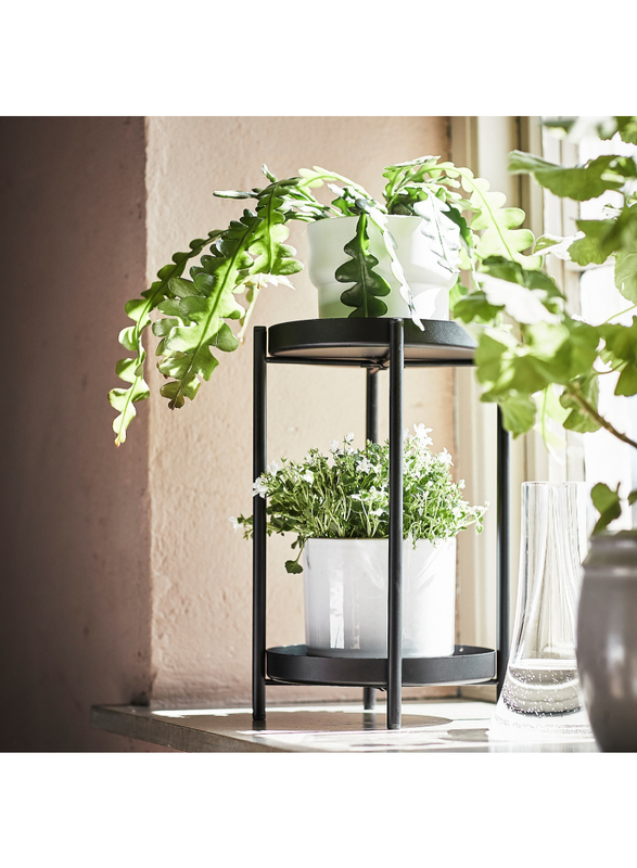 Plant stand, in/outdoor black, 35 cm