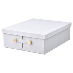 Box With Compartments White 32X25X10cm