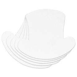 Artmate Peelable Hat Shape Canvas Sticker, 5 Pieces White Color - JISTJIPCS-5-3