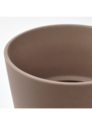 Plant pot with saucer, in/outdoor brown, 12 cm