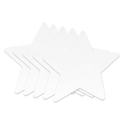 Pack of 5 Pieces Artmate Peelable Star Shape Canvas Sticker, Self Adhesive Canvas, Primed White Colour - JISTJIPCS-5-2