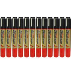 Artline 525T 2in1 Whiteboard Markers 2.0mm-5.0mm, Pack of 12 Pcs, Black/Red Colors, Polyester Fibre Tip - ARMK525TBKRE