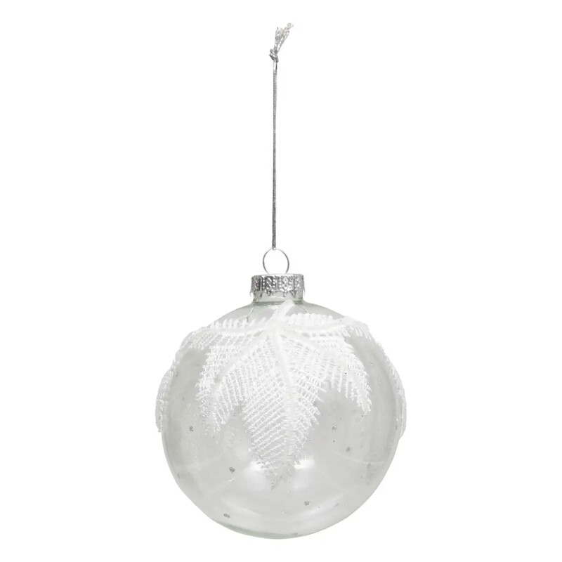 

Generic Christmas Atmosphera Glass Flower Bauble (9 cm, White)