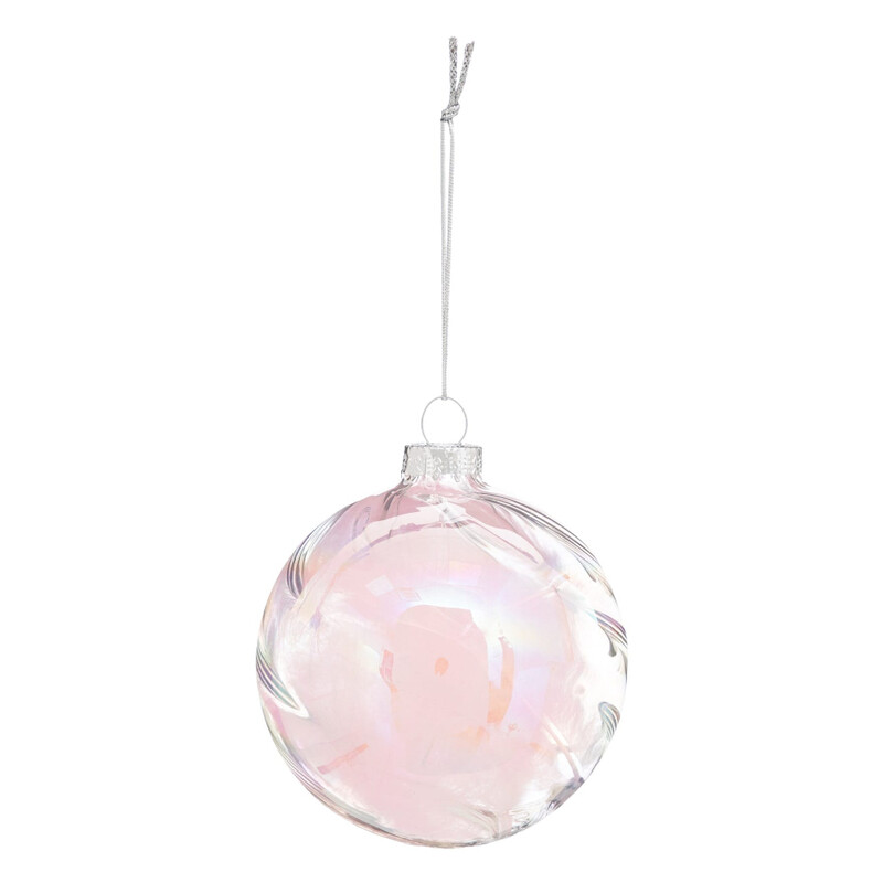 

Generic Christmas Atmosphera Softness of the Snows Feather Inside Glass Bauble (10 cm)