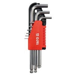 YATO Hex Key With Ball 9Pcs 2-10Mm Cr-V YT-0507