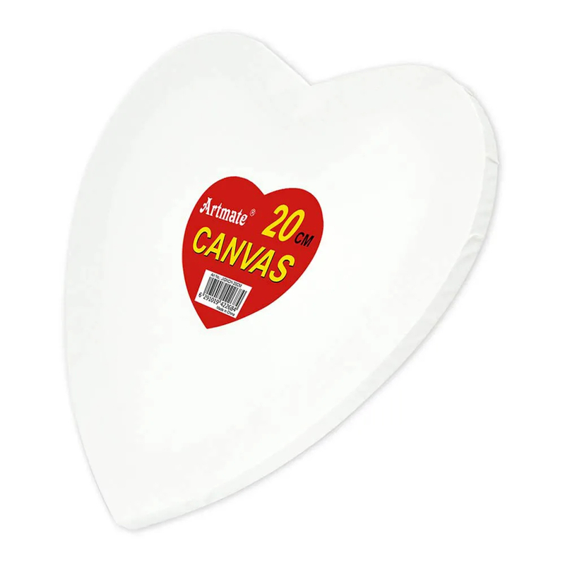 Artmate Stretched Canvases Heart, 20cm Size - JIGNCH-20CM