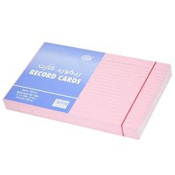 100-Cards FIS Record Card 8X5 Inch Pink, 180GSM - FSIC85-180PI