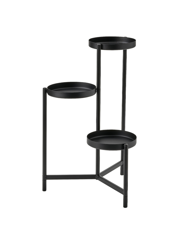 Plant stand, in/outdoor black, 58 cm