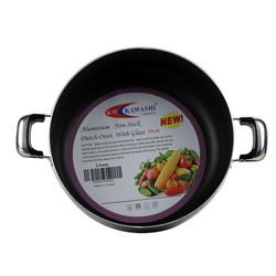 Kawashi'S Super Quality Non-Stick Dutch Oven With Glass-Lid 36Cm