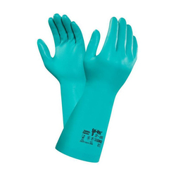 Chemical Gloves SOl-VEX length 380mm Green colour - Ansell 37-695/9