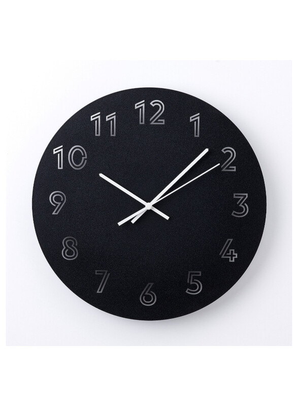 

Tunnis Wall clock, black, 30 cm