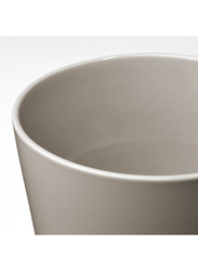 Plant pot with saucer, in/outdoor/grey/beige, 19 cm