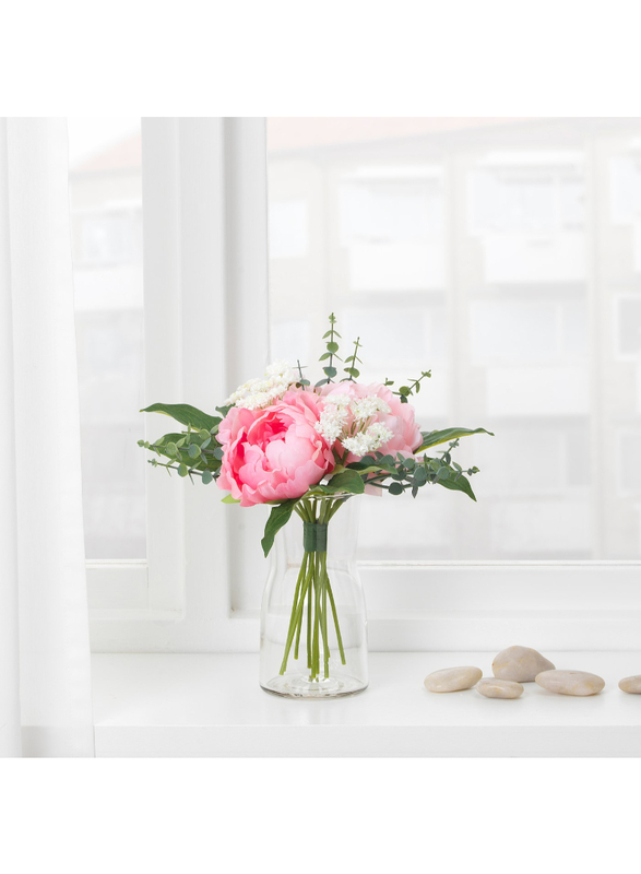 Artificial bouquet, pink, 25 cm