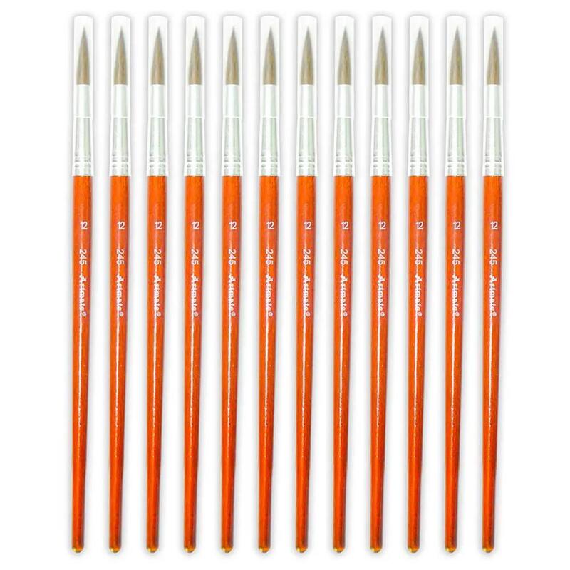 Artmate Artist Brushes Round 12 Size, Set Of 12 Pieces - JIAB245-12