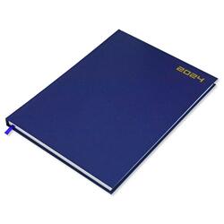 FIS A4 Diary 2024 English (Saturday & Sunday Combined) Blue - FSDI47E24BL