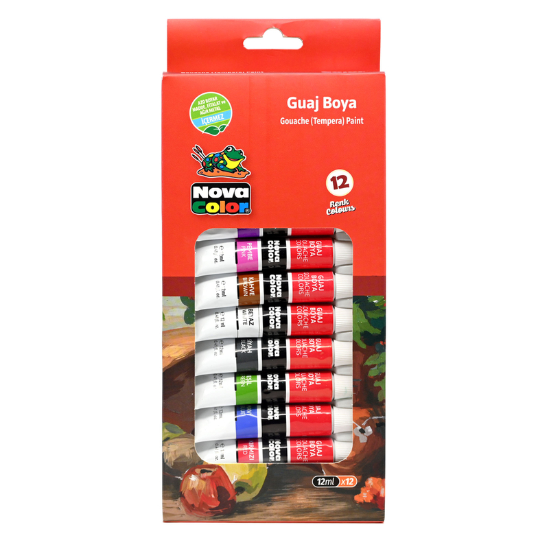 Nova Color  Gouache Paint 12Ml, 12 Color Packet -KRPBNC-781