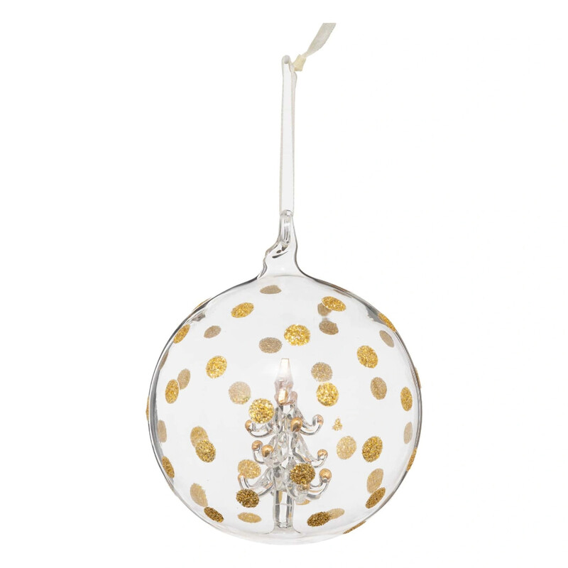 

Generic Christmas Atmosphera Tree In Glass Dotted Bauble (8 cm)