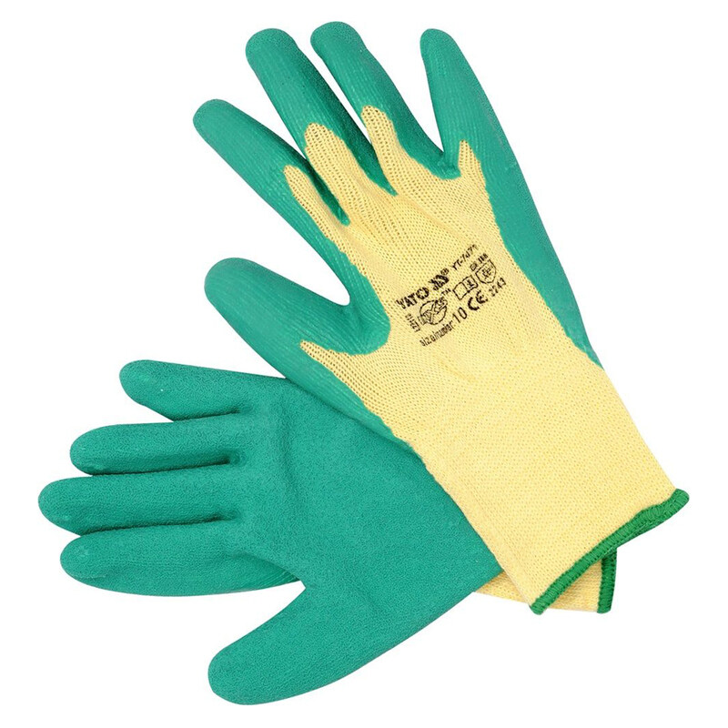 

YATO Working Gloves Cotton/Latex 1pair on Header Card YT-7471 (99462)