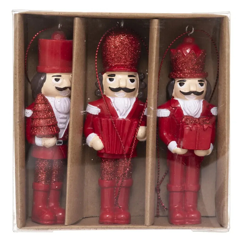 

Generic Christmas Atmosphera Polyresin Nutcrackers Set (Red, 3 Pc.)