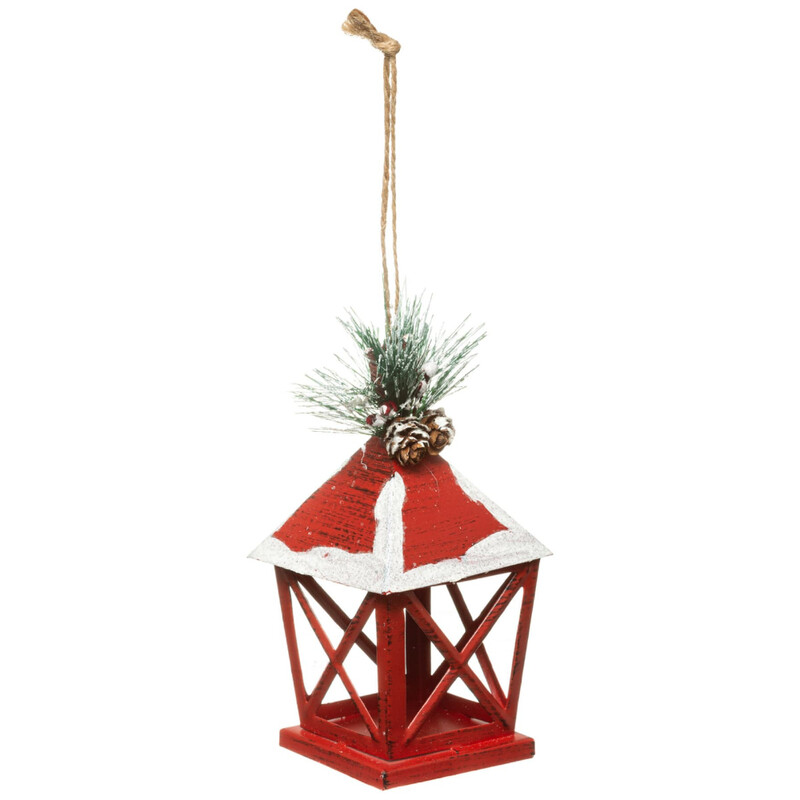 

Generic Christmas Atmosphera Iron Hanging Lantern Festive Ornament (6.5 x 6.5 x 13.5 cm)
