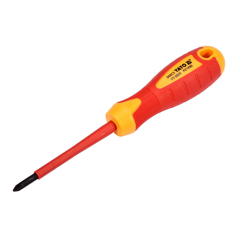 YATO Insulated Combidrive Screwdriver PZ1x80mm VDE-1000V YT-2825