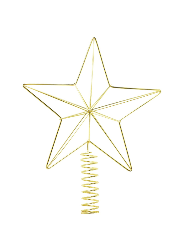 Top star, gold-colour, 25 cm