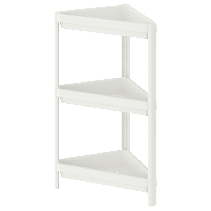 

Generic Corner Shelf Unit White 33X33X71cm