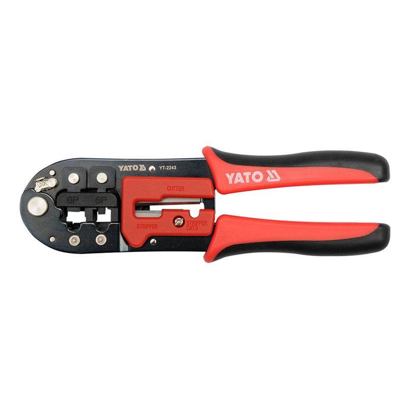 YATO Ratchet Crimping Plier Telephone/Data 200mm RJ45/RJ11 YT-2243