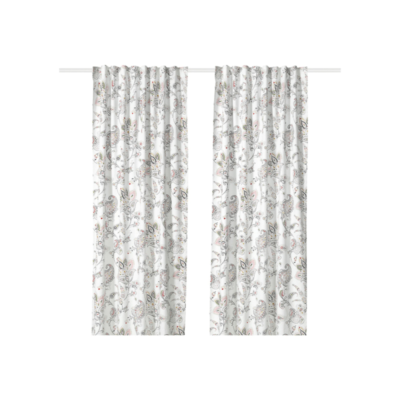 Curtains, 1 pair, Pale, Pink, 145x300 cm