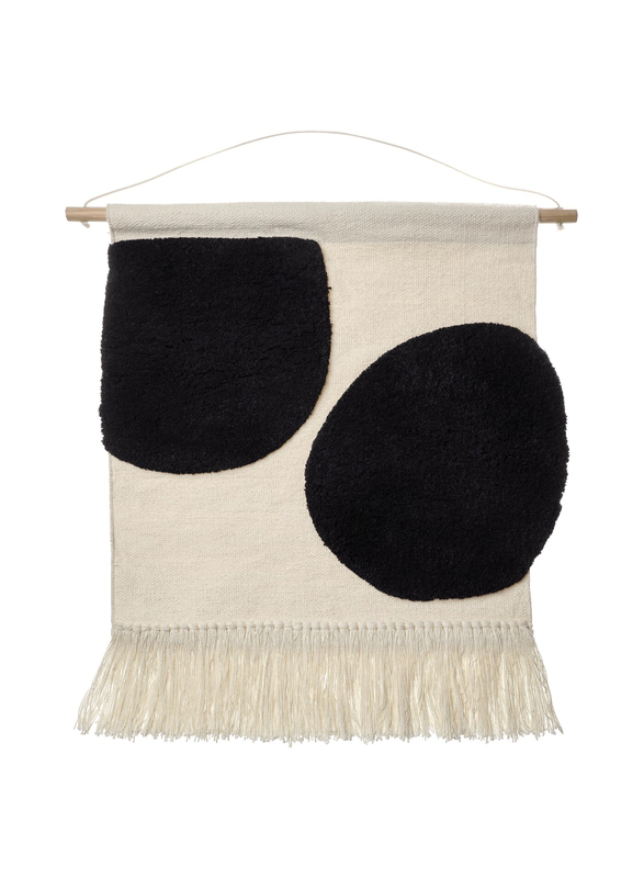 

Blandskog Hanging tapestry, beige/black, 70x70 cm