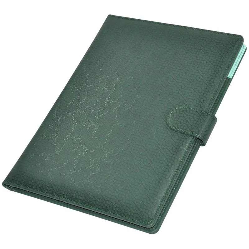 FIS Executive Folder with Writing Pad Italian PU 24x32cm, Green - FSGT2432PUGRD4