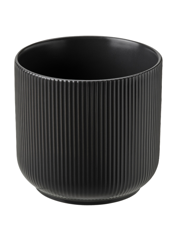 

GRADVIS Plant pot, in/outdoor black, 12 cm