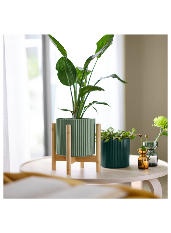 Plant stand, bamboo, 21 cm