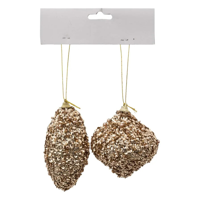 

Generic Christmas Atmosphera Textured Tree Ornament Set (2 Pc.)