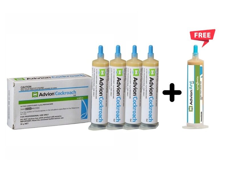 

Syngenta Advion 30g Cockroach Gel Bait Pack Of 4 + Free 30g Ant & Cockroach Gel for All-Purpose Pest Control
