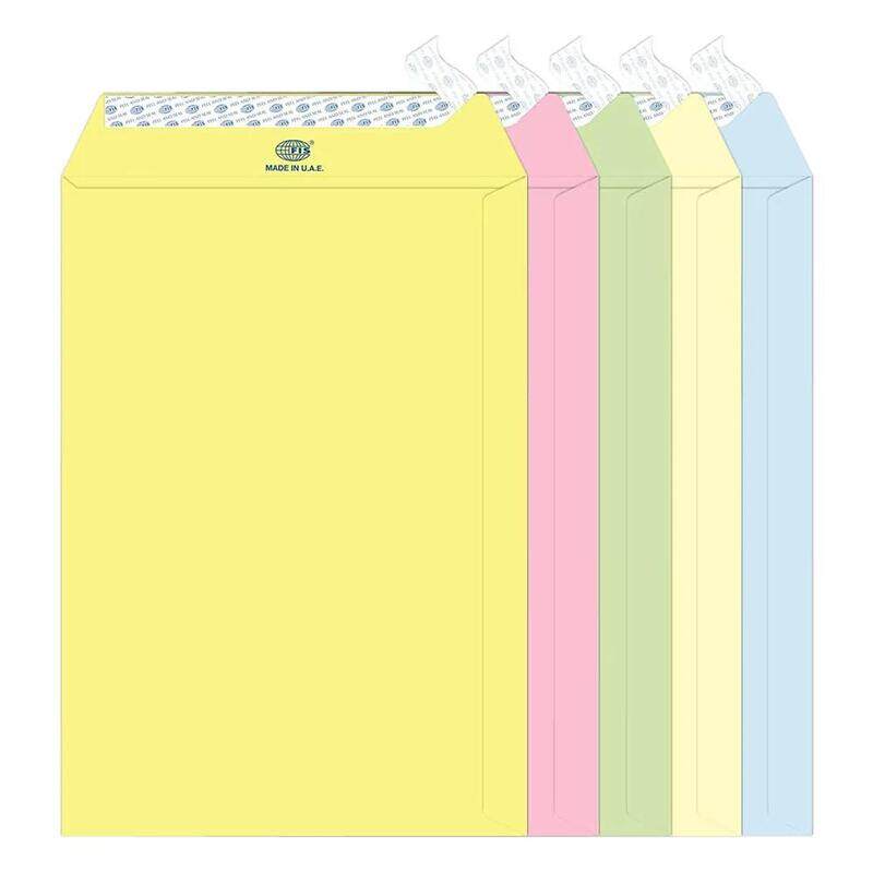 

Generic FIS Color Envelopes Peel & Seal, Pastel Colors, Pack of 50 Pcs. 5 Assorted Colors Color, 10 x 7 Inch, 80 GSM - FSEC8033P550