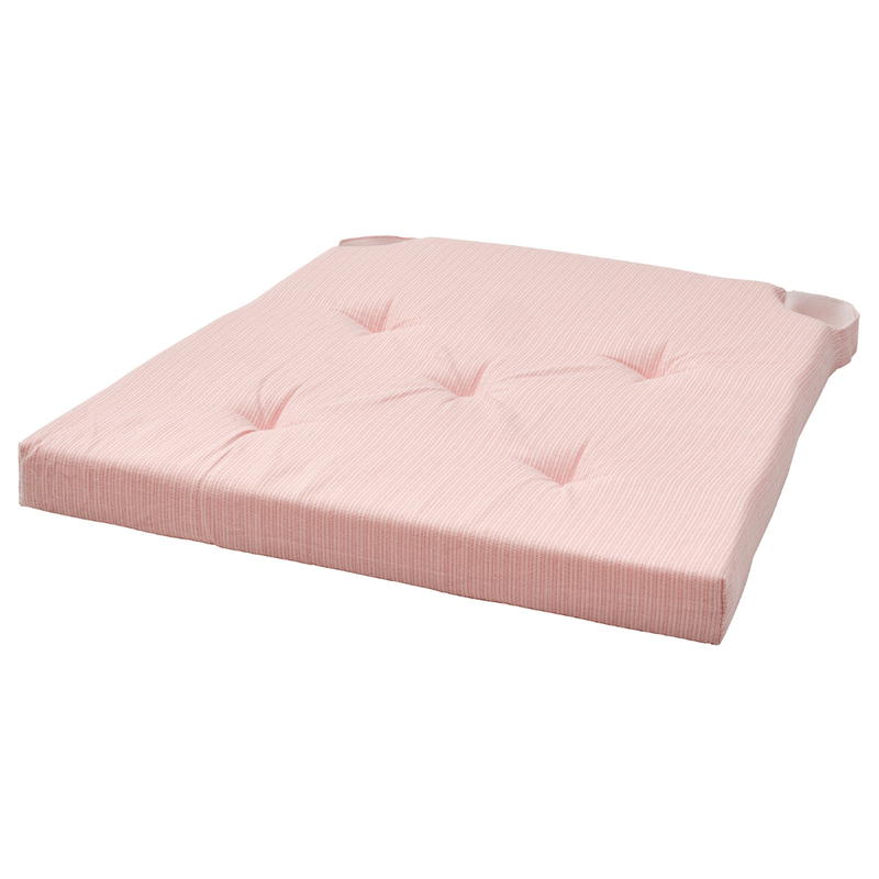 Chair Pad Pink/White 42/35X40X4cm