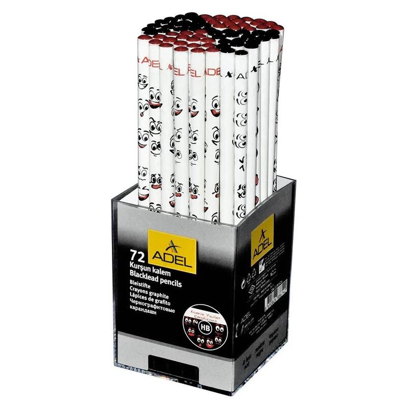 Adel Black Wood Pencils, Emoticons, Pack of 72 Pcs - ALPE2061130624