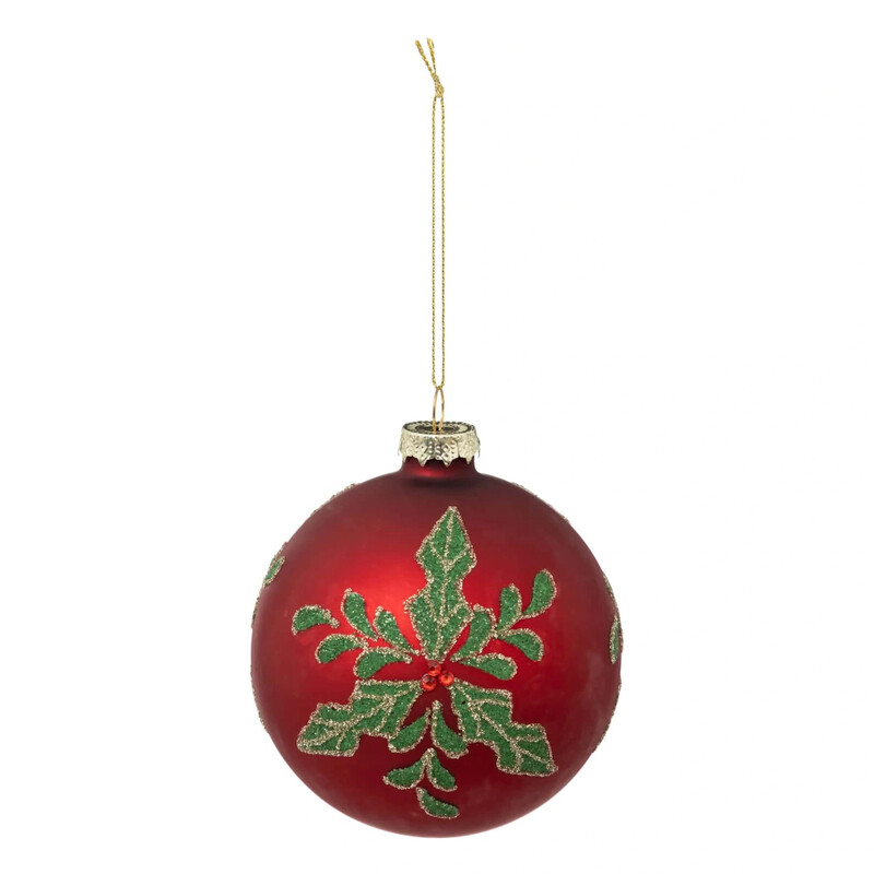 

Generic Christmas Atmosphera Holly Bauble (10 cm)