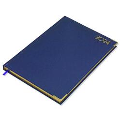 FIS A4 Golden Diary 2024 (English) Blue - FSDI44EG24BL