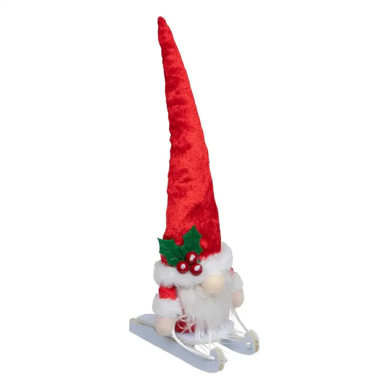 

Generic Christmas Atmosphera Red Gnome on Sledge Decor (25 cm)