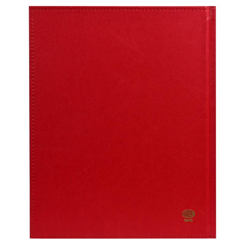 FIS 2024 Executive Diary  Arabic/English/French Vinyl Padded Sewn Cover (1-Week at a Glance) Red - FSDI35AE24RE