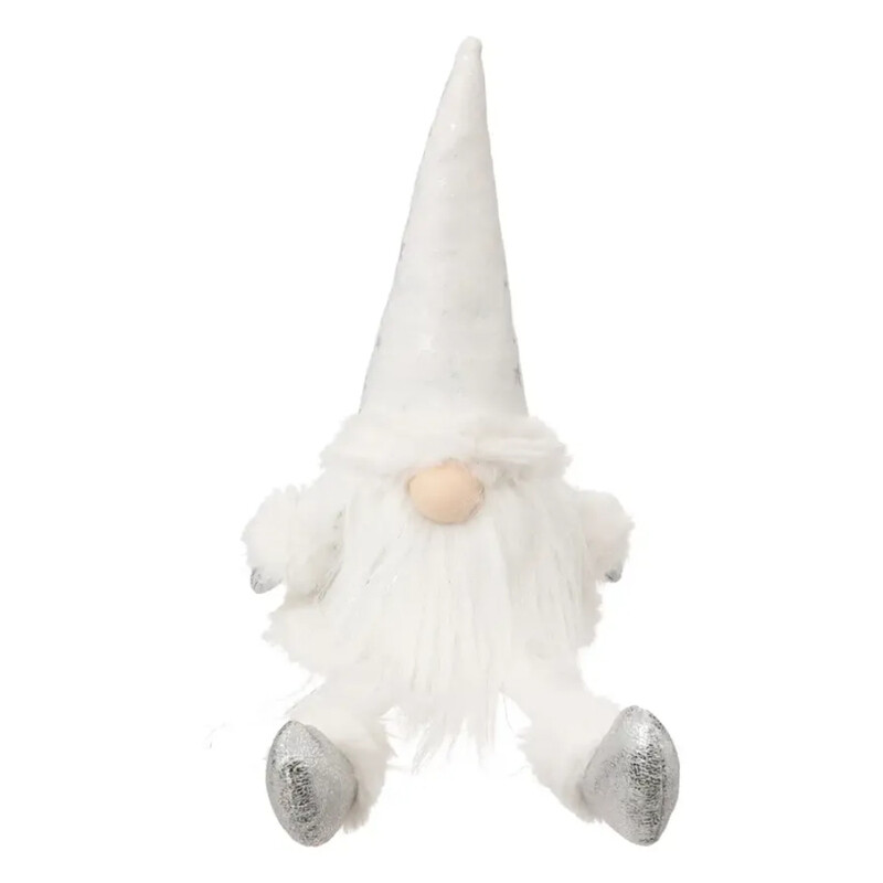 

Generic Christmas Atmosphera Sitting White Gnome Decorative Plush (46 cm)
